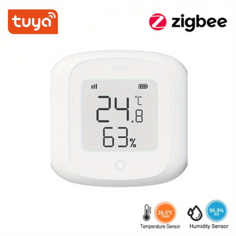 Graffiti Smart Zigbee Temperature And Humidity Meter Sensor - Temu