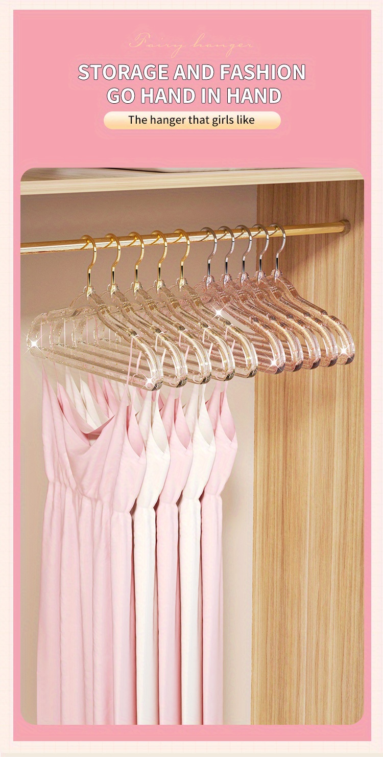 20pcs plastic transparent clothes hanger clothes drying hanger household hanging clothes organizer non slip non marking clothes hanger for closet wardrobe for home dorm rental housing details 5