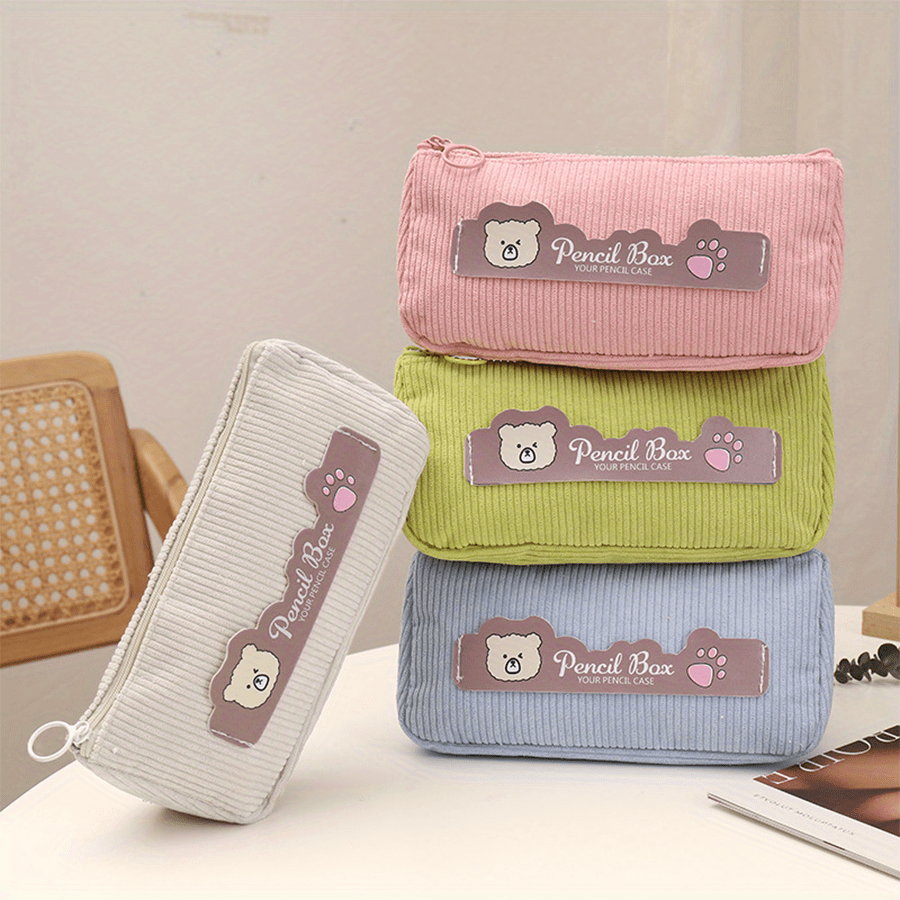 1pc Cartoon Graphic Pencil Bag, Cute Portable Stationery Bag For Middle  High College School & Office