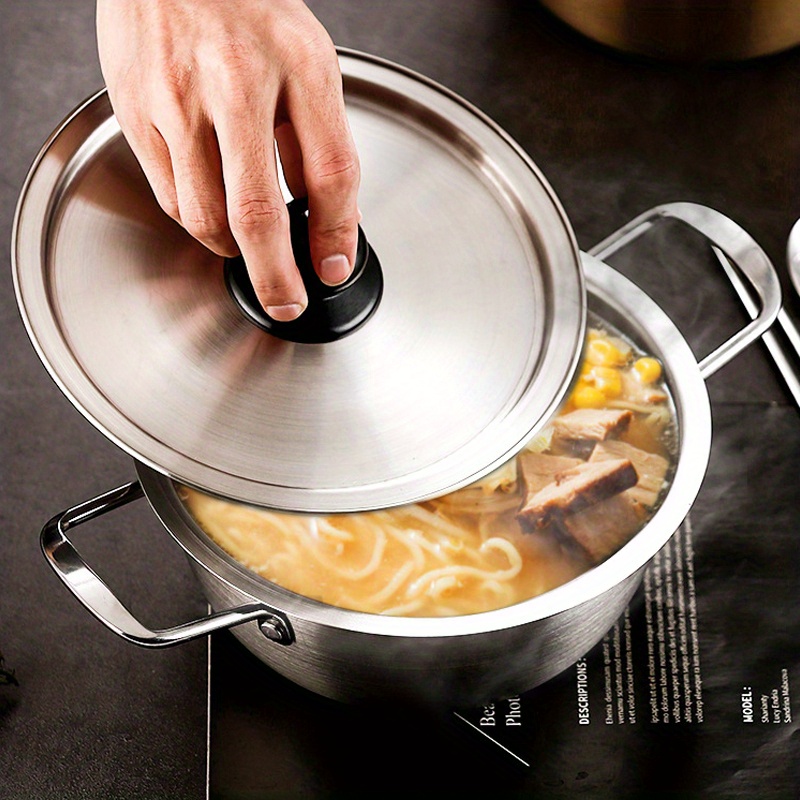 Stainless Steel Korean Style Ramen Pot With Lid - Instant Noodle Cooking Pot  For Easy And Delicious Ramen - Kitchen Utensils And Gadgets For Home  Cooking - Temu