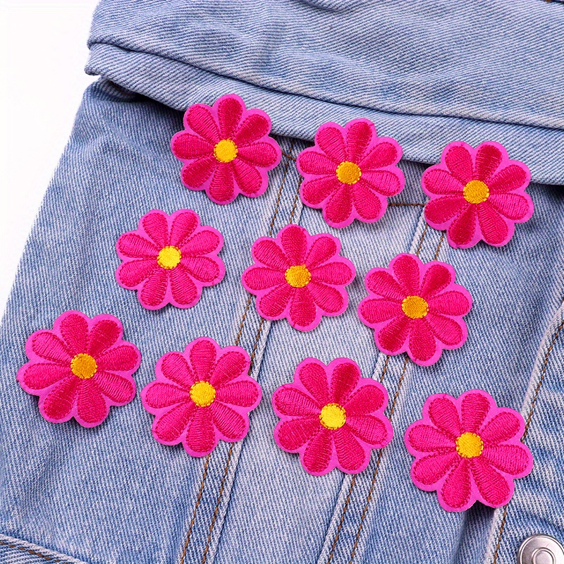 Daisy Sunflower Flower Embroidery Patch Iron On Patches For - Temu