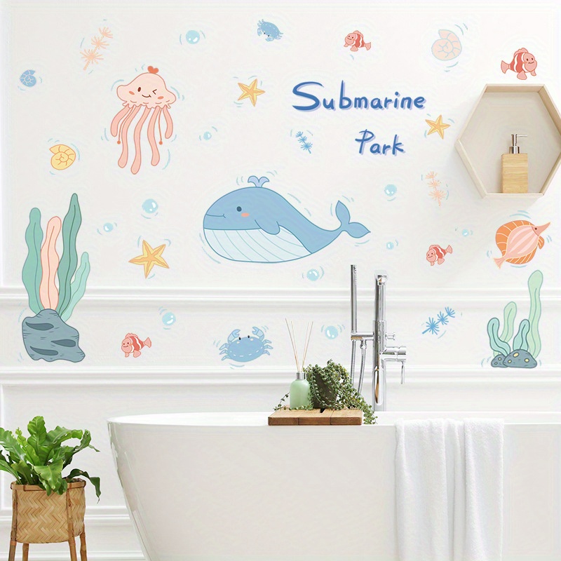 Ocean Wall Decals Sea Animals Stickers Kids Bedroom Art Wall - Temu ...