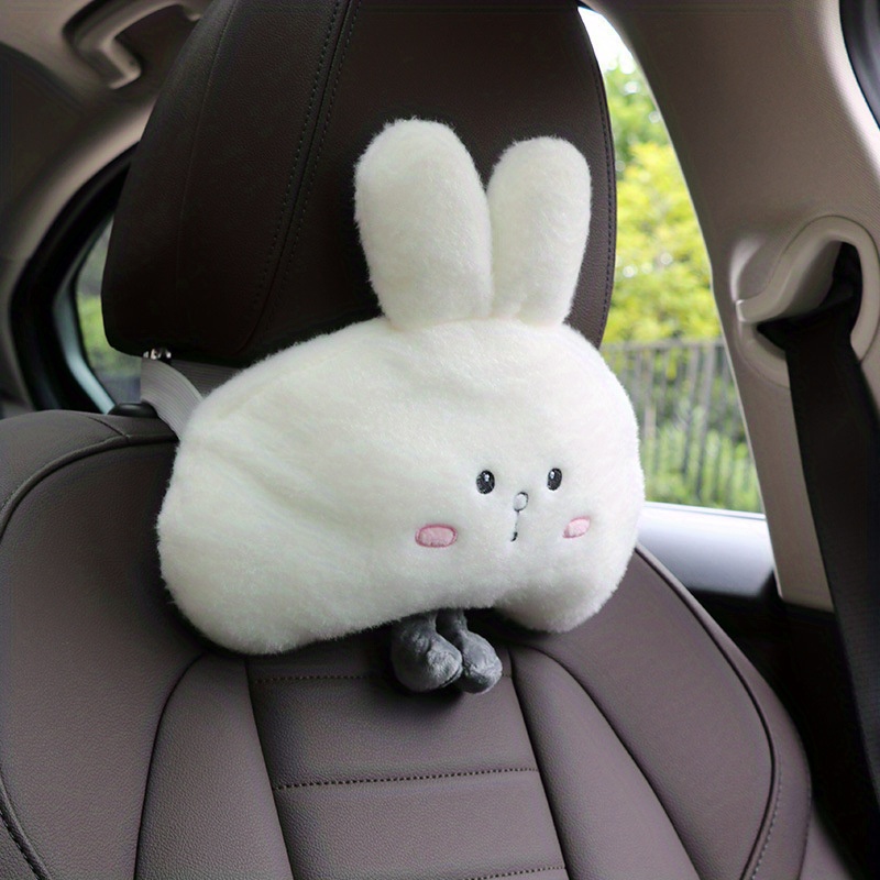 Car Cartoon Rabbit Headrest Plush Neck Pillow