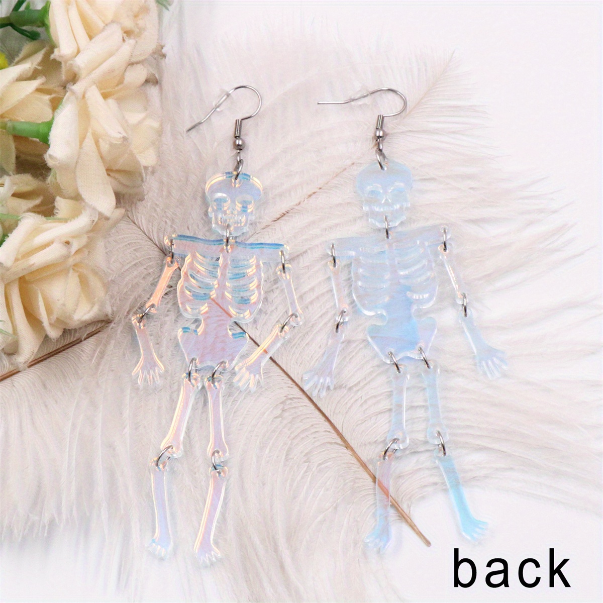 Plastic on sale skeleton earrings