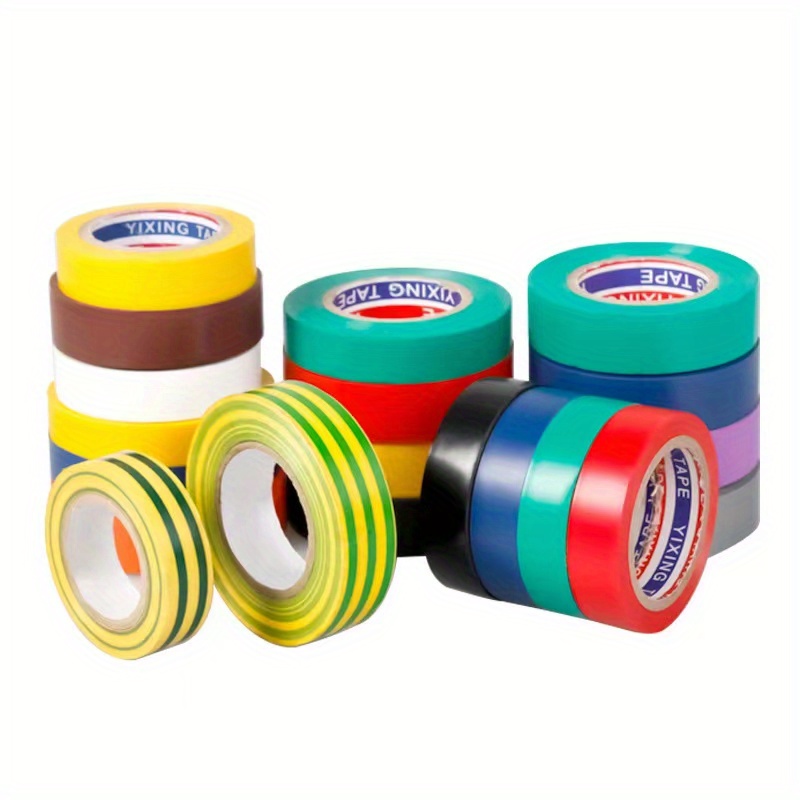 Color Electrical Tape PVC Wear-resistant Flame Retardant Lead-free  Insulating Waterproof Eletrician White Black Red Blue Green - AliExpress