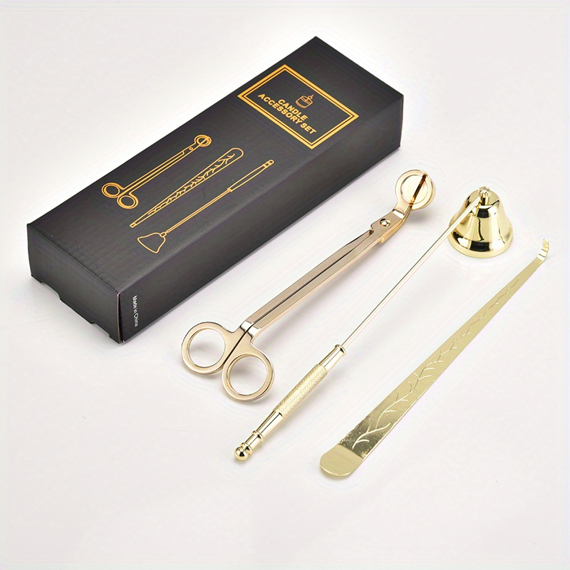 Candle Accessories Tools Wick Dipper Snuffer Brass Candle Wick Trimmer Set  Candle Scissors - China Candle Scissors and Trimmer Set price