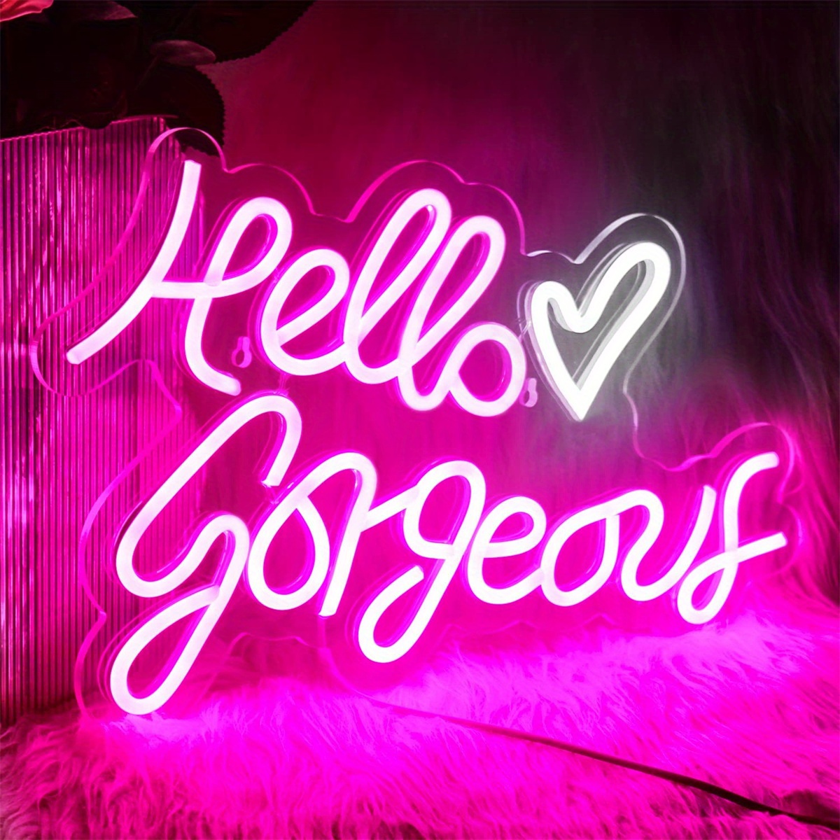 Hello gorgeous clearance light up sign