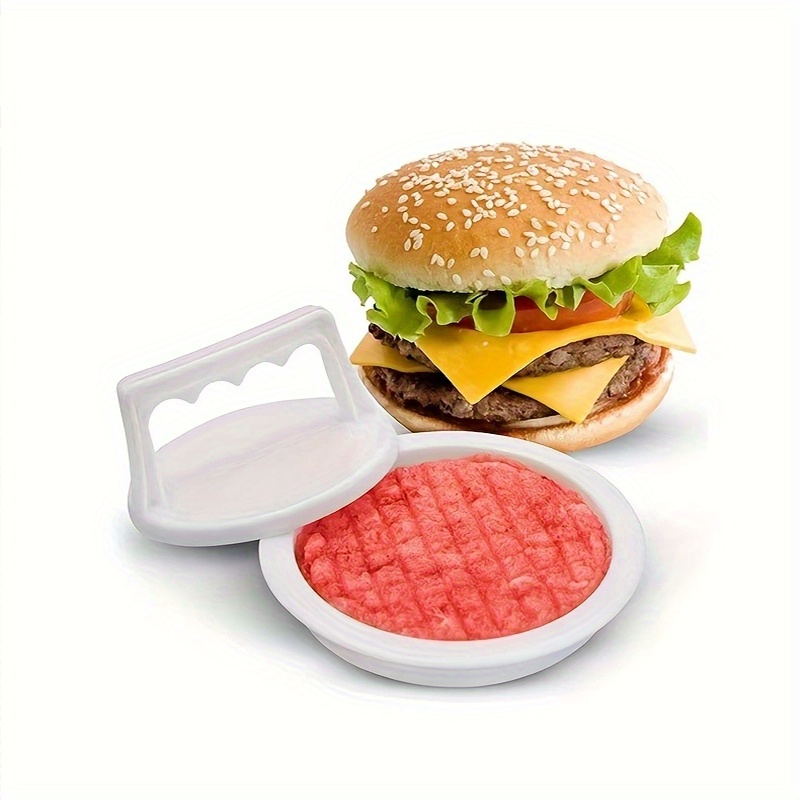 1pc burger press multifunctional meat press plastic hamburger press meat cake mold kitchen tools manual details 0