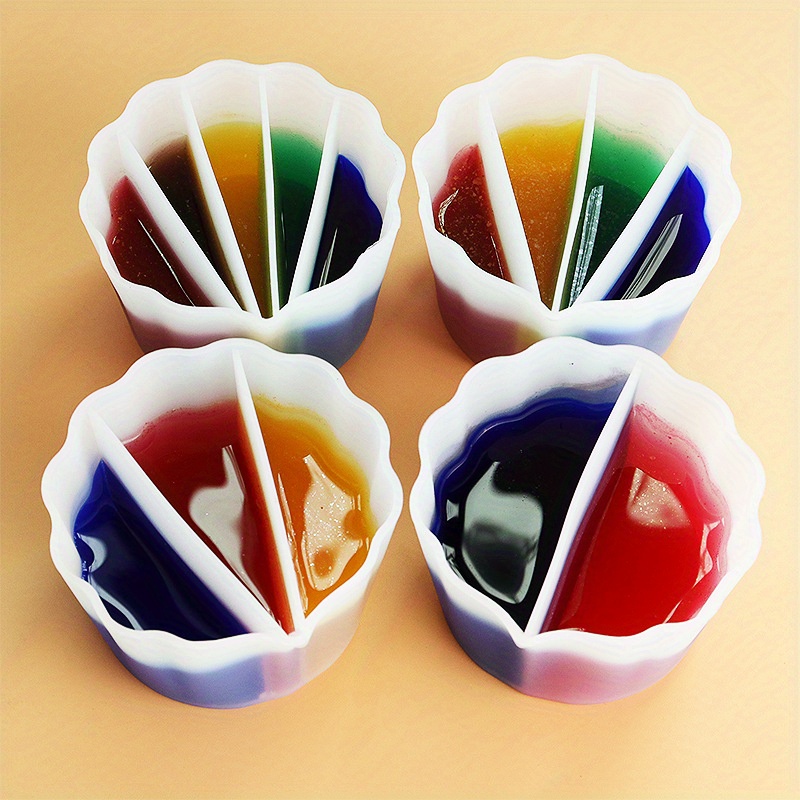 Silicone Split Cups For Paint Pouring Medium, Diy Color Separation Resin  Pouring Cup, Acrylic Resin Paint Accessories Pour Painting Kit,mixed Color  Matching Mug - Temu United Kingdom