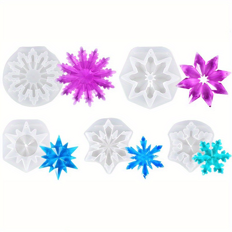 Large Snowflake Mold - Pink