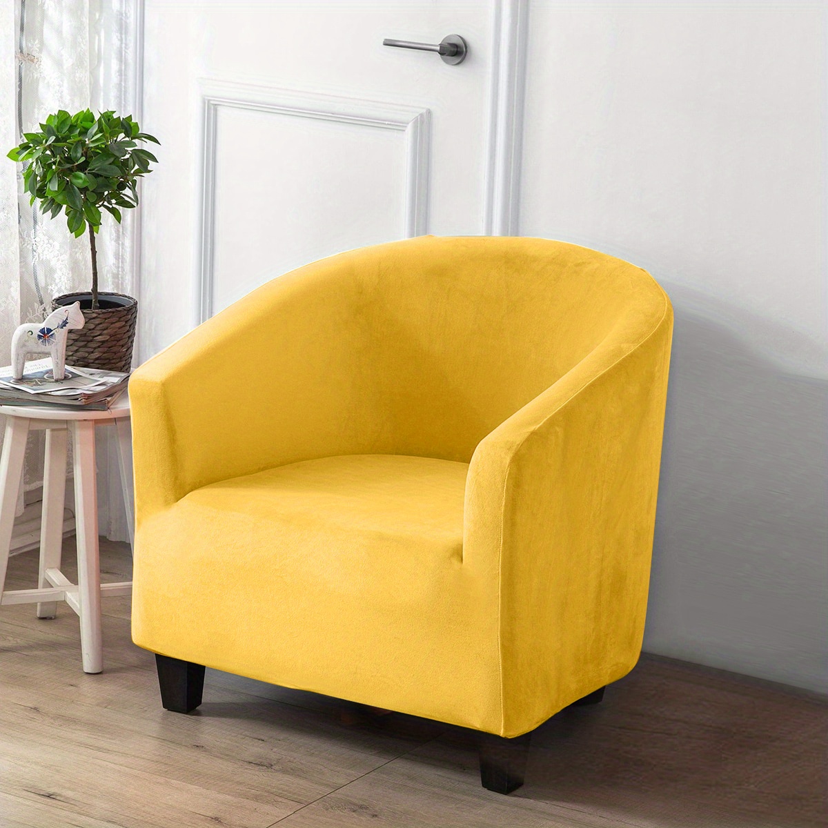 Mustard tub chair cover new arrivals