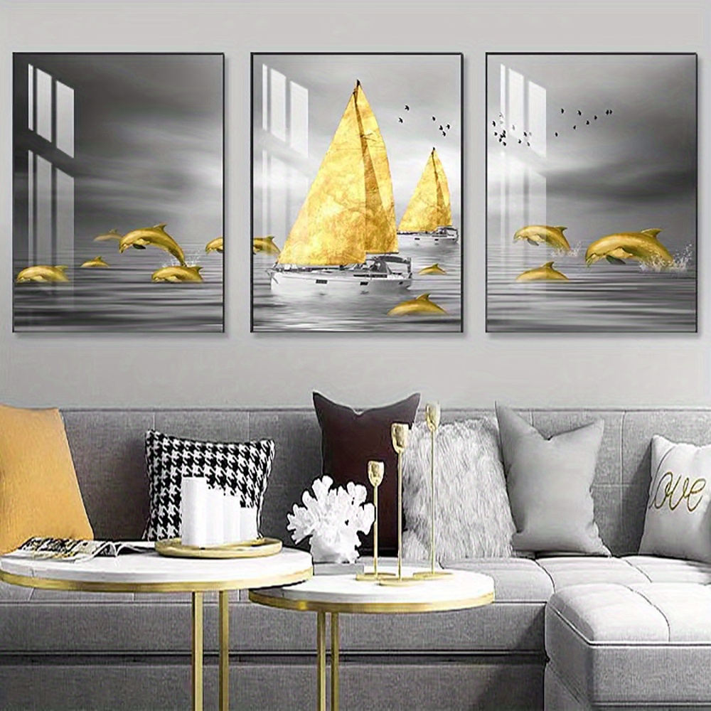 Pinturas en lienzo de velero para pared de sala de estar, Cuadros  decorativos modernos, Cuadros baratos, 4 piezas - AliExpress