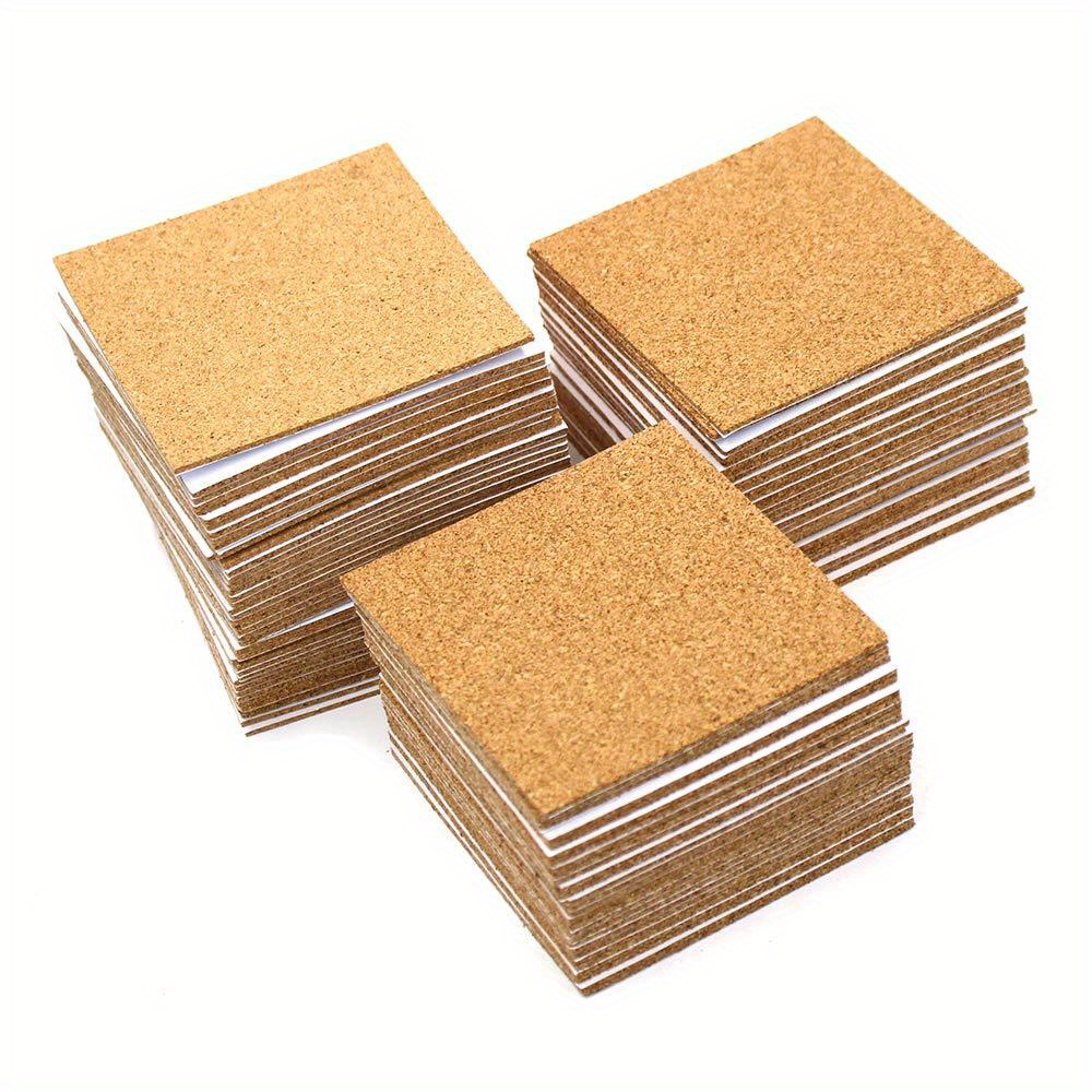 10 Pcs Self-Adhesive Cork Squares Cork Adhesive Sheets For Coasters And DIY  Crafts, Cork Board Squares Cork Backing Sheets Mini Wall Cork Tiles Mat Wi