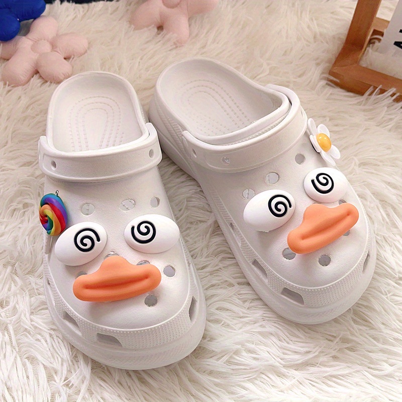 Kawaii Funny Duck Series Shoes Charms For Clogs - Temu