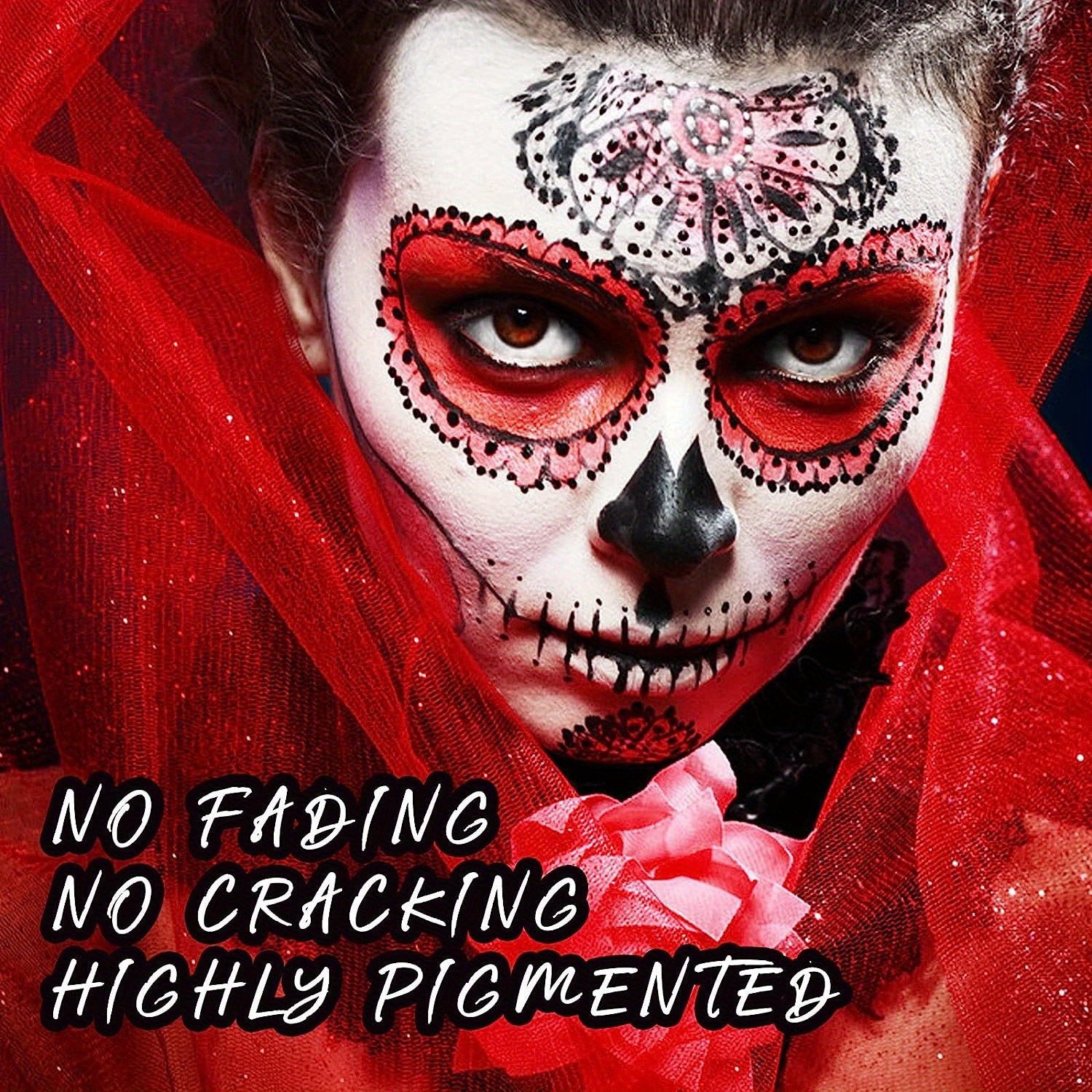30ml Black/Red Face Body Paint Non-Toxic,Smudge-proof Liquid Full Body Paint,  for Halloween Special Effects Cosplay Clown Makeup - AliExpress