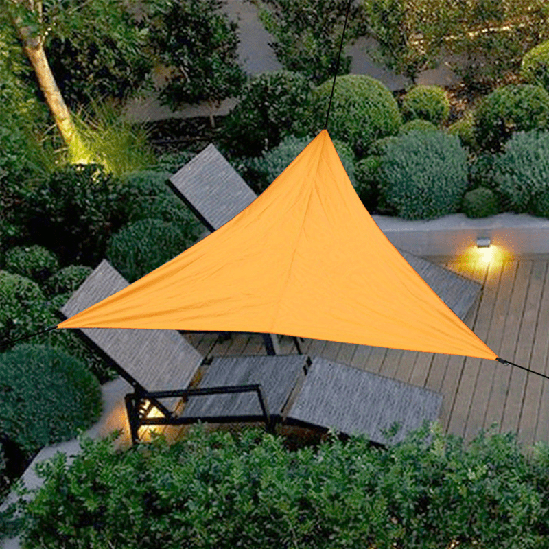 (118.11inch*118.11inch*118.11inch) Outdoor Triangle Canopy, Courtyard Balcony Sunshade Sail, Folding Sunshade Shed Landscape Rain Shed, Suitable For T