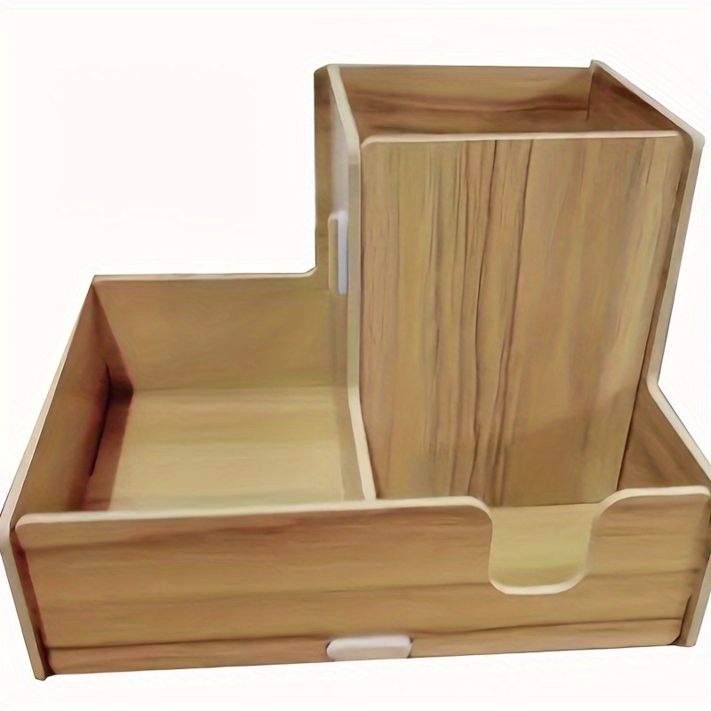 Dispensador de vasos desechable de madera, portavasos desechable con  múltiples compartimentos, tazas de papel para bebidas de café, tapas y  pajitas
