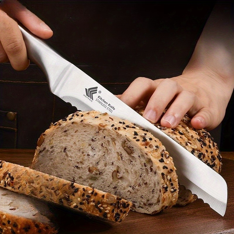 Stainless Steel Bread Knife Saw Cake Slicing Tool Baking Toast