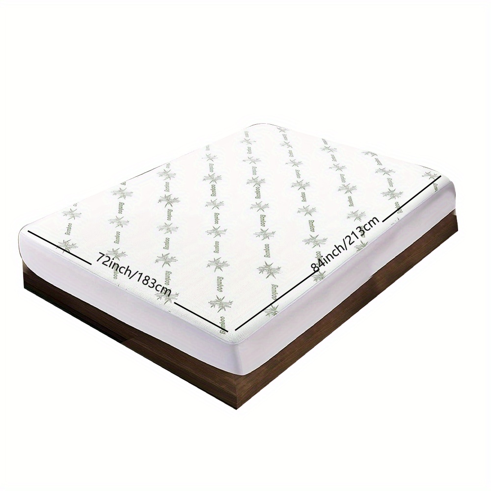 Protector de colchón impermeable de tela de toalla Matrimonial 60x80  pulgadas, vinilo transpirable absorbente, sin ruidos, bolsillo profundo,  funda de