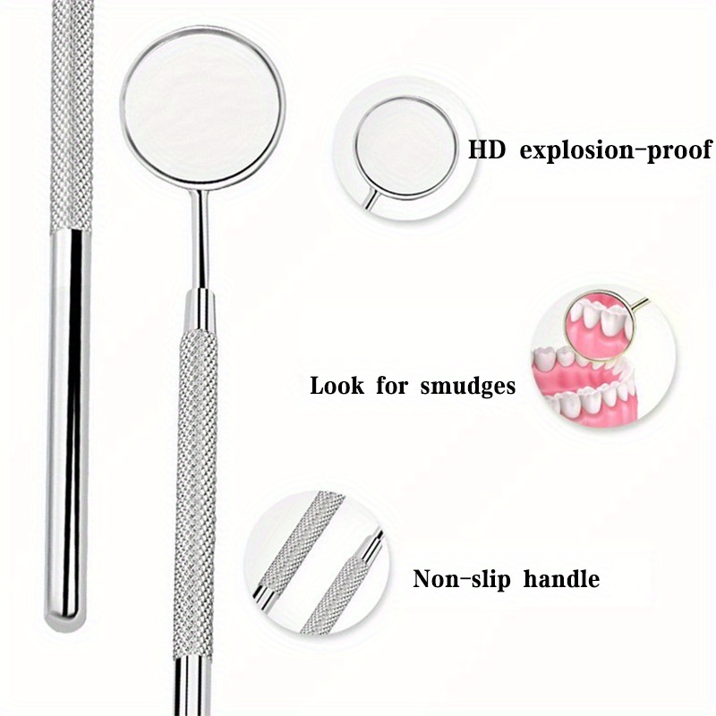 Miroir buccal Yosoo - Miroir buccal dentaire - 10 pièces - Examen oral -  Poignée en fibre de verre dentaire avec mesure - Matériau en fibre de verre  pour miroir dentaire dentaire 
