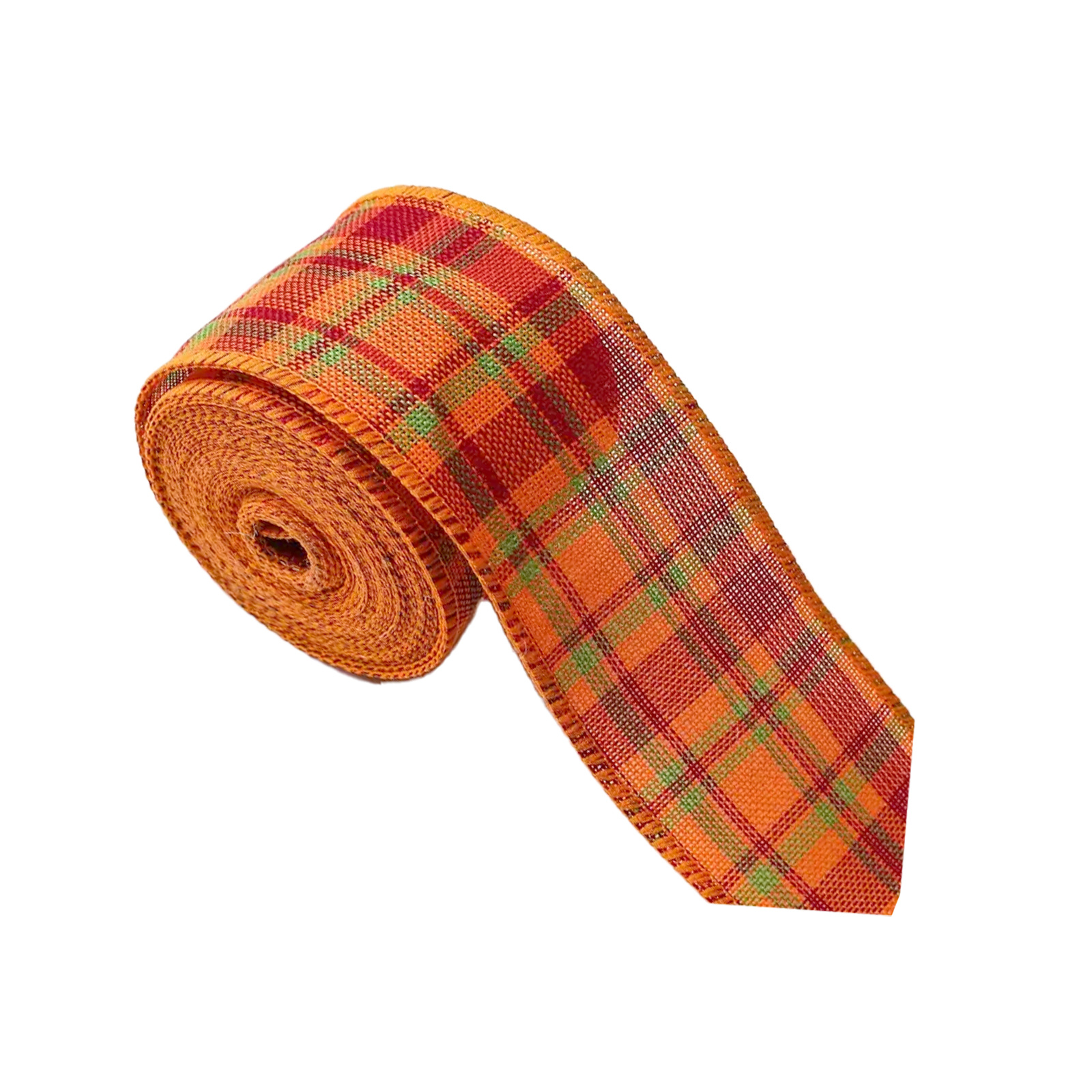 Wired Old Tartan No. 3 Plaid Ribbon 5 inch 20 yards Red