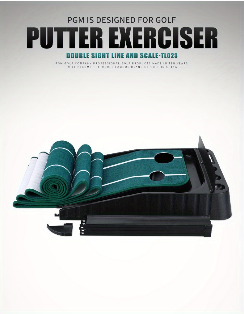 Indoor Golf Putter Trainer Set Golf Practice Putting Mat Temu