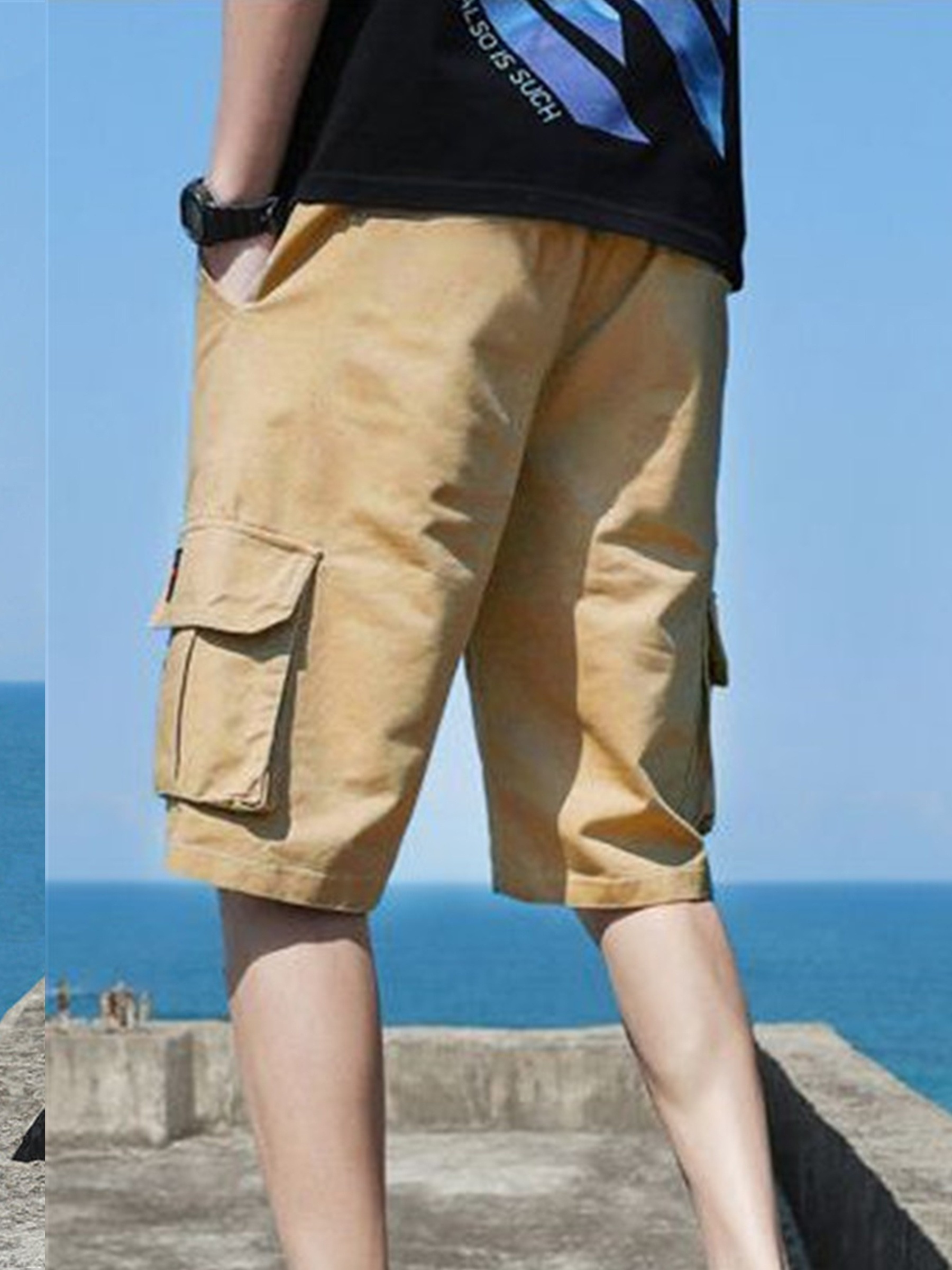 Plus Size Men's Cool Oversized Loose Fit Casual Cargo Shorts - Temu