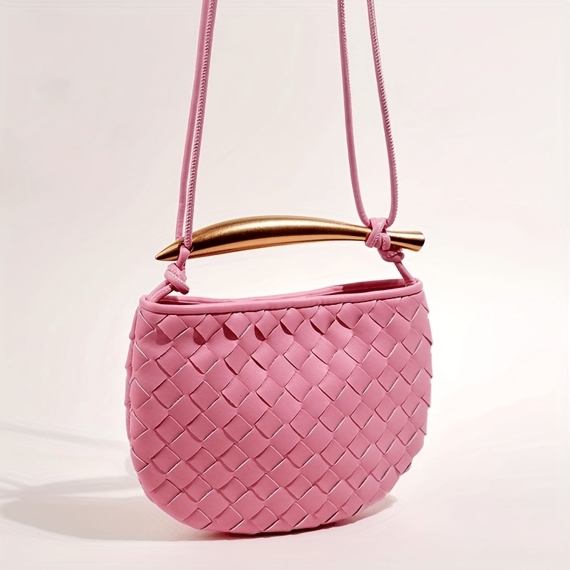 Minimalist Braided Design Bag Solid Color Mini Crossbody Bag All