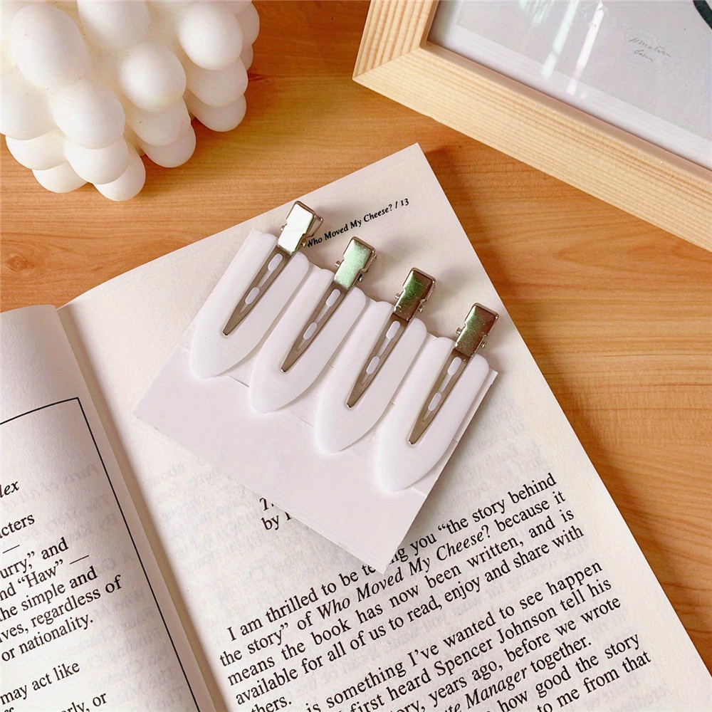 4pcs Seamless Hair Clips Bangs Barrette Hairpins