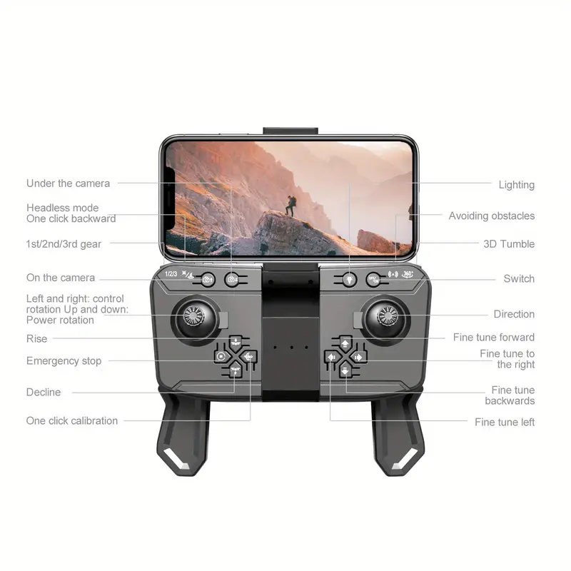 hd dual camera, rmg s99 drone hd dual camera hand gestures to take pictures or videos emergency stop one key take off and landing brushless motor optical flow positioning foldable electric adjustment camera angle four sided obstacle avoidance details 28