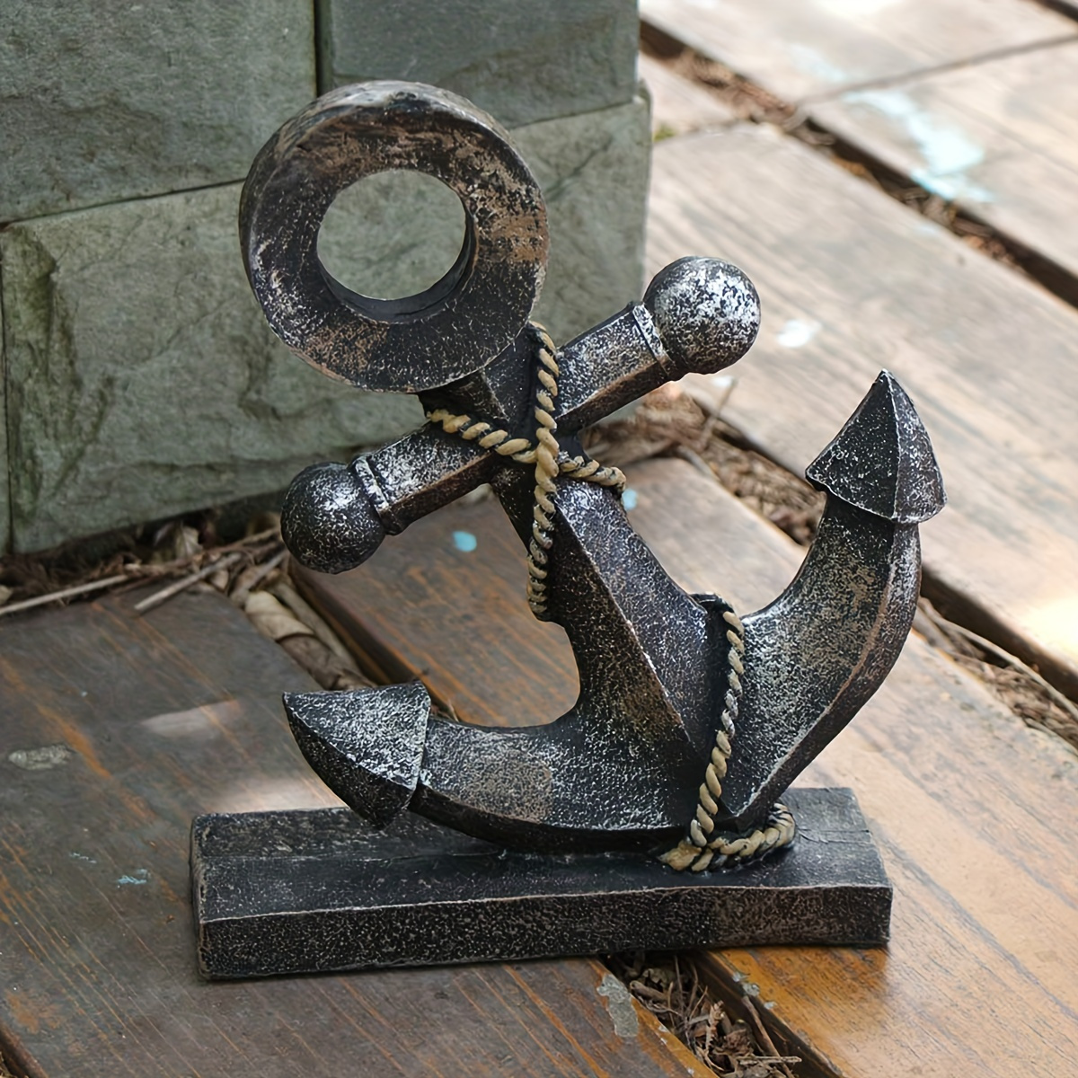 

Anchor Decoration For Navigation, Ship Anchor Sculpture, Fashionable Antique Creative Retro Resin Crafts, Suitable For Office Home Decoration Bar, The Best Gift For Sailors Eid Al-adha Mubarak