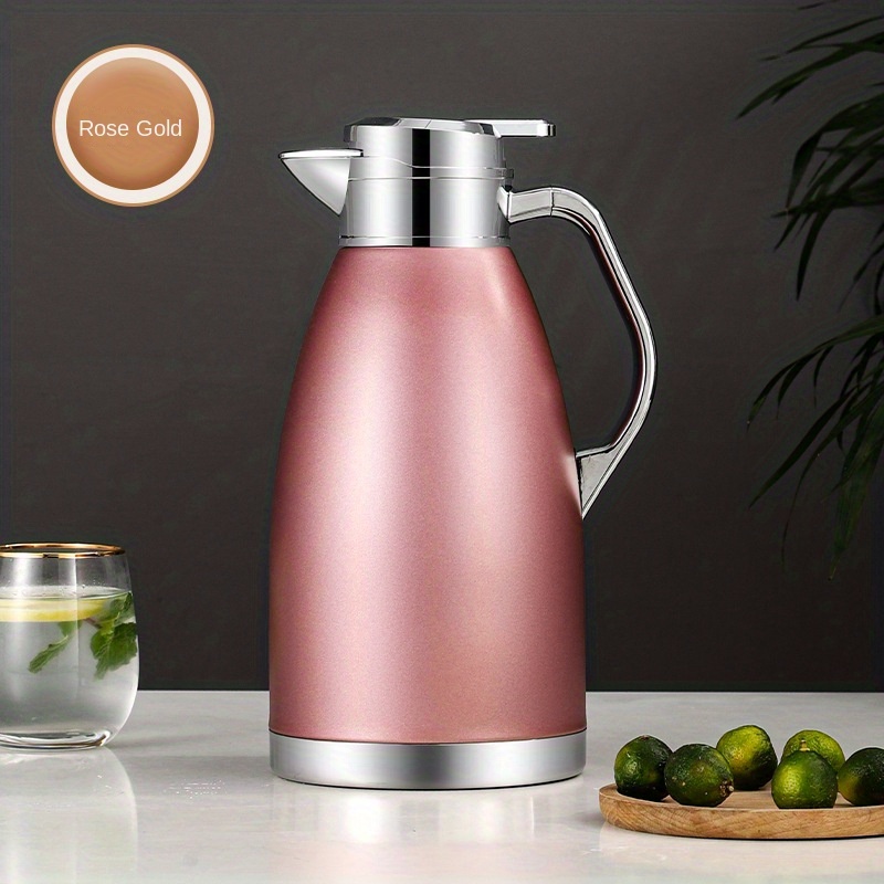 stainless steel vacuum insulated   european style coffee hot water jug   home and restaurant use details 4