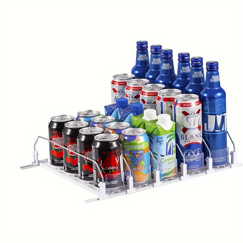  Simple Houseware Organizador de latas de soda, dispensador  apilable para despensa/refrigerador, paquete de 4, color blanco : Hogar y  Cocina