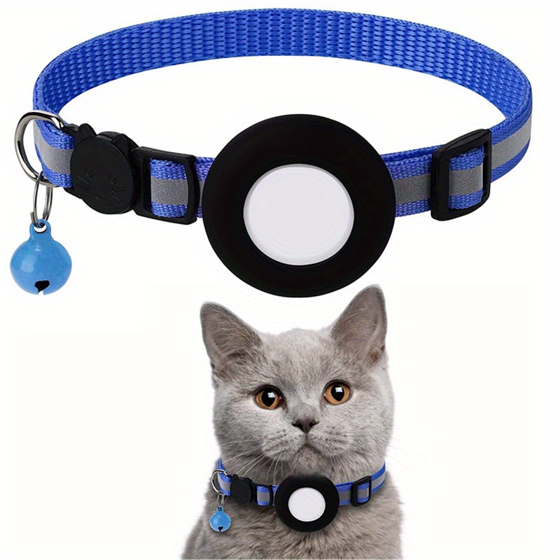 Collar Airtag Original para mascotas, Collar ajustable de cuero para perros  y gatos con soporte Apple Airtags, antipérdida, suministros para mascotas,  accesorios