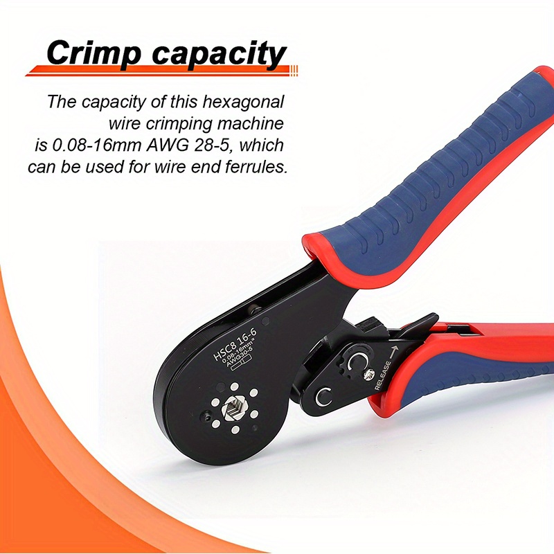 Hsc8 16-6 Ferrule Terminals Crimper Tool Hexagon Crimping Pliers ²