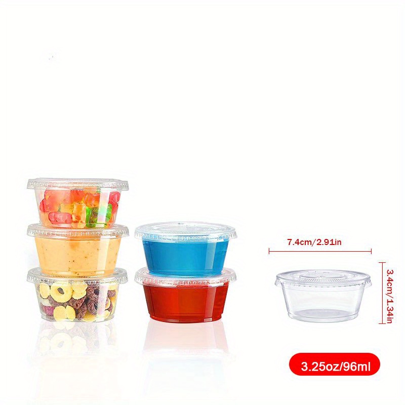 1oz 2oz 4 Oz Dipping Chili Take out Plastic Disposable Sauce Cups