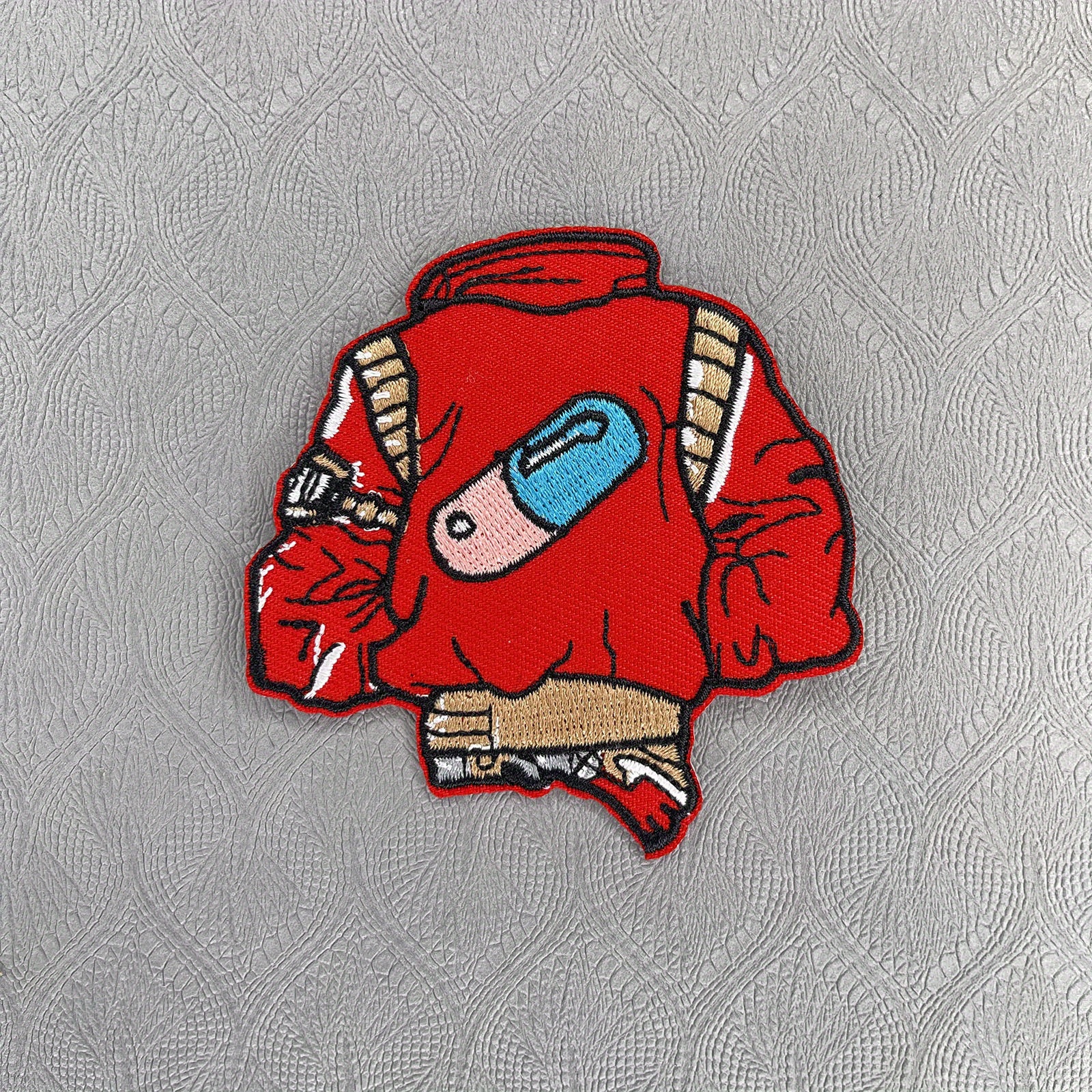 Cool Animal Muscle Man Red Jacket Iron On Decals Diy Iron On - Temu