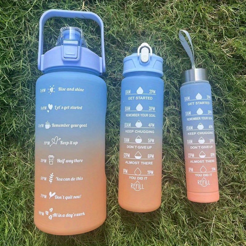 Y&3 Botella de agua de 32 onzas con popote y marcador de tiempo, botella de  agua motivacional con as…Ver más Y&3 Botella de agua de 32 onzas con