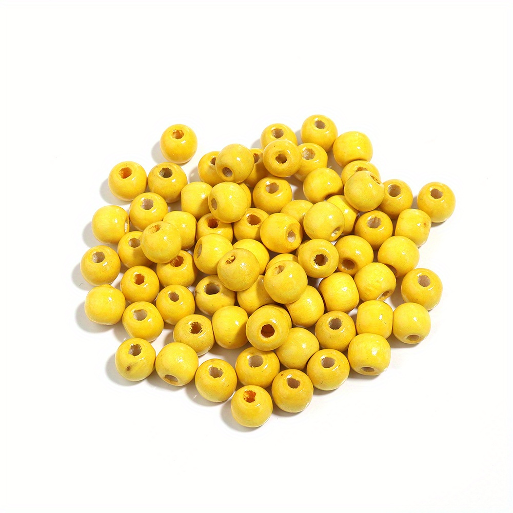 Natural Wooden Beads Large Hole Wooden Beads For Diy Jewelry - Temu