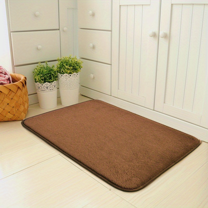 Genteele Bath Mats for Bathroom Non Slip - Beige 22 x 36 Memory