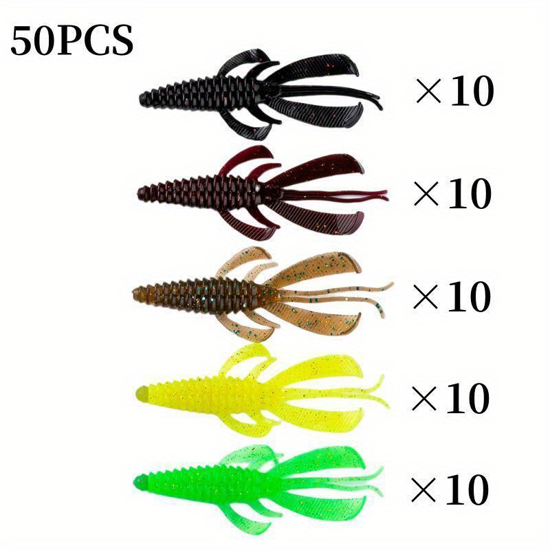50pcs Fishing Soft Bait, 3.54inch-3G Dancing Tail, Artificial Lure Bait  Soft Insect Fishing Gear Supplies For Freshwater And Saltwater