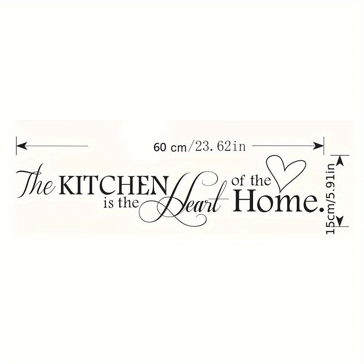 Image of Kitchen English Slogan Removable Waterproof Vinyl Wall Decal, Contemporary Home Decor For Living Room Bedroom Entryway, 5.91*23.62in