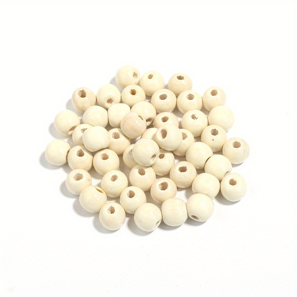 Natural Wooden Beads Large Hole Wooden Beads For Diy Jewelry - Temu