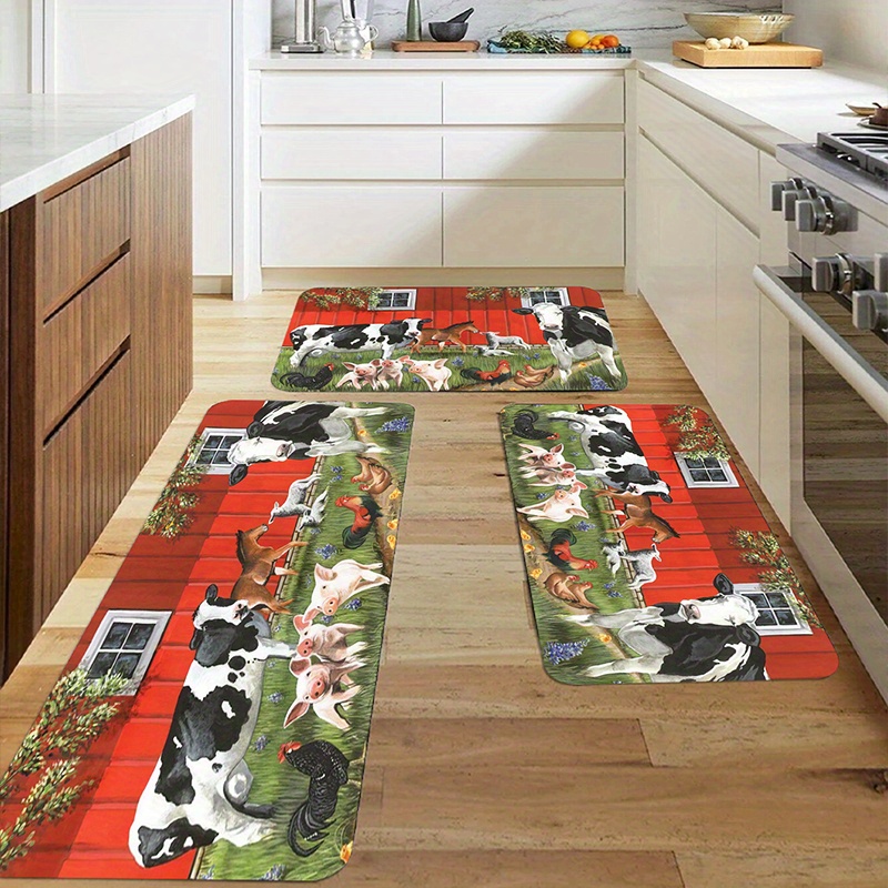  Juego de alfombras de cocina, hermoso letrero de bienvenida  vintage para diseño elegante del hogar y decoración de alfombras de cocina  para piso, antideslizante, lavable, alfombra de baño, alfombra de pie