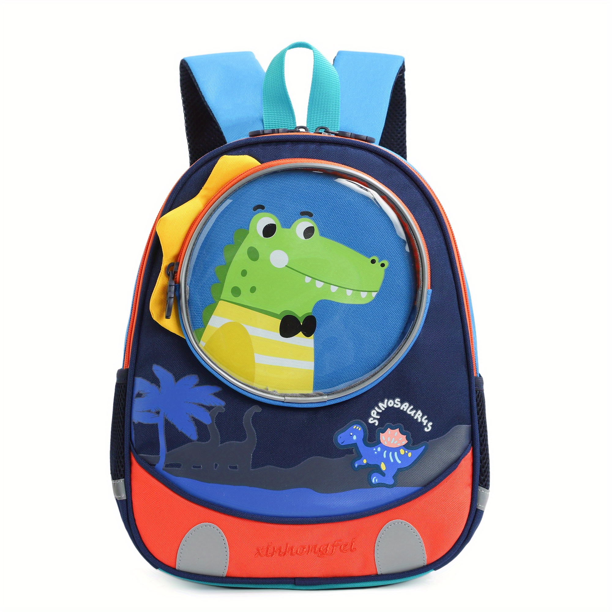 Kids Cartoon Backpack for Kindergarten, Portable Spin Protection Schoolbag