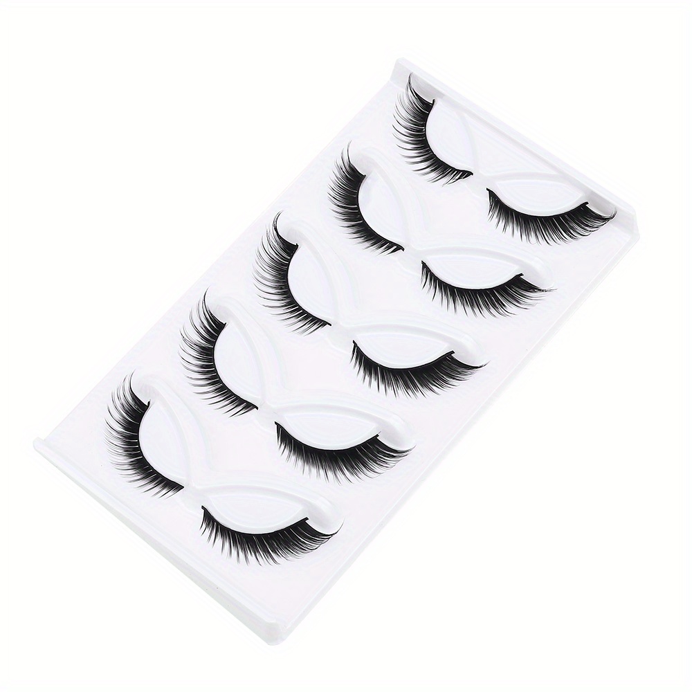 Fox Eyes Lashes Natural Dense Volume Curling Lashes, Ultra Black Eye