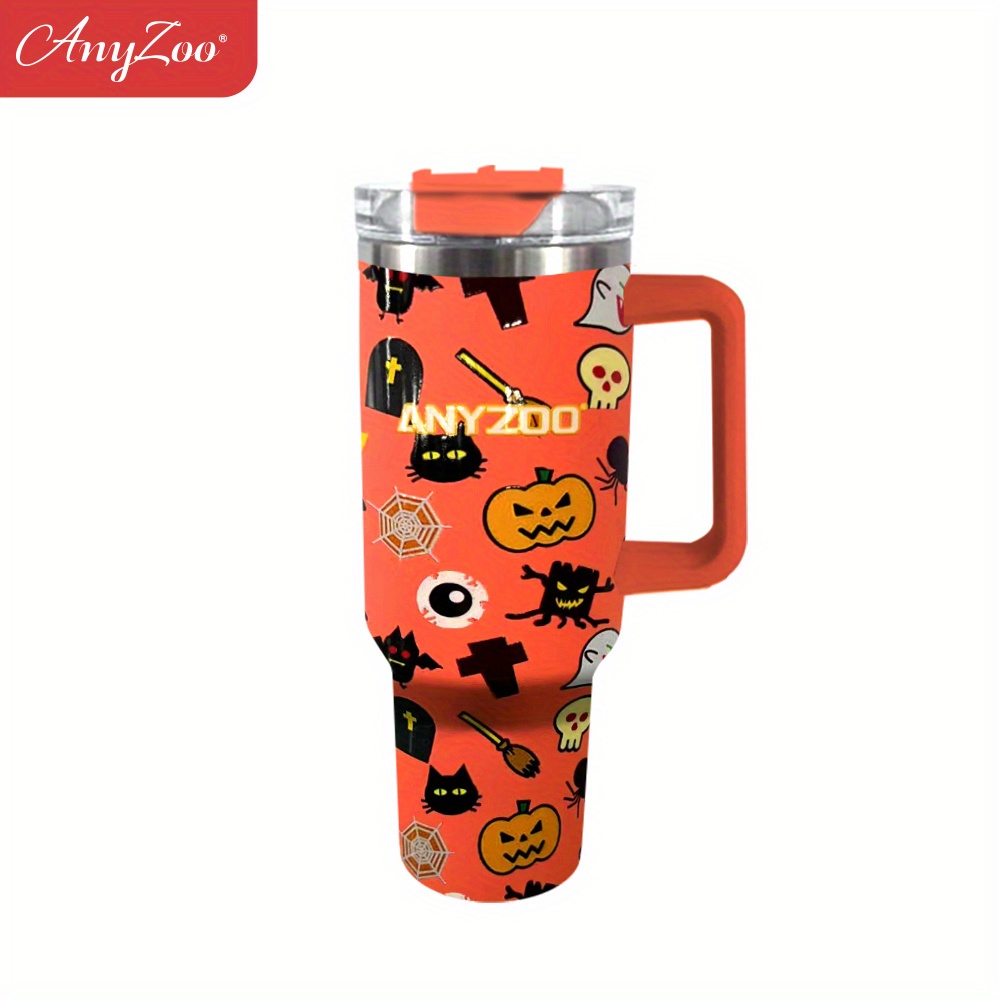 Halloween Kawaii Print Large Capacity Insulated Stainless - Temu