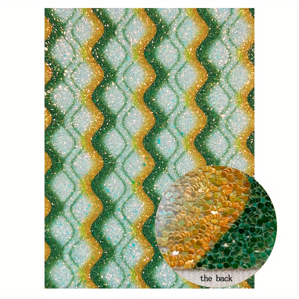 Iridescent Mermaid Chunky Glitter Fabric Crafting Sheets