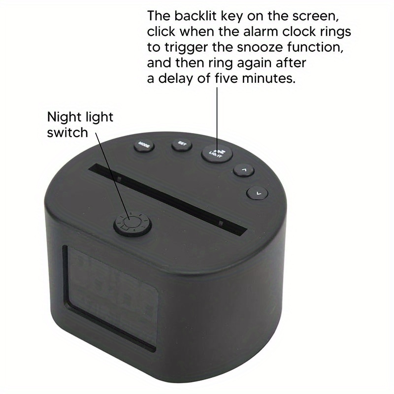 1pc Alarm Clock Rgb Led Night Light 3d Optical Illusion Table Desk