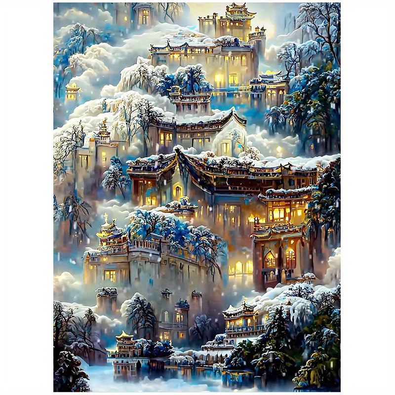 5d Diy Diamond Painting For Adults And Beginners Castle - Temu
